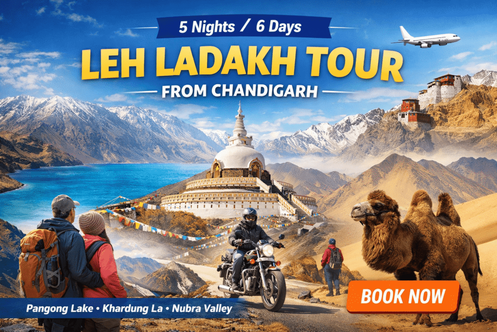 5 Nights / 6 Days Leh Ladakh Tour from Chandigarh
